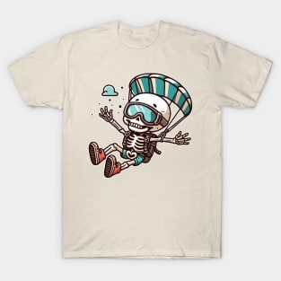 Funny skeleton Skydiving T-Shirt